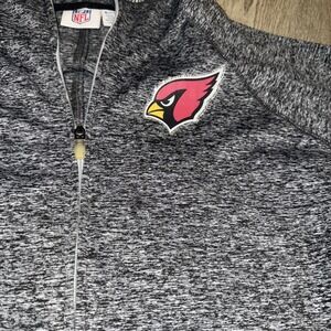 Arizona Cardinals NFL Small gray bedazzled bird Full Zip Jacket W Hood Women's